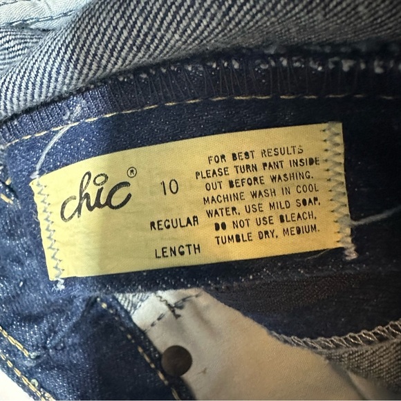 Vtg 80s Chic Jeans Sz 10 Blue Denim Mom Hi Rise Tapered Leg Made In USA - Picture 4 of 9